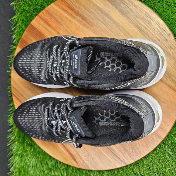 Asics Gel-Kayano 28 Shoes Womens Size 6 Narrow Black White Athletic Running Gym - Picture 7 of 11